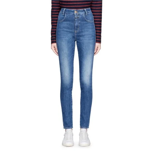 CLOSED Broken Heart High Rise Skinny Jeans Medium Wash sz 26 - Picture 1 of 8